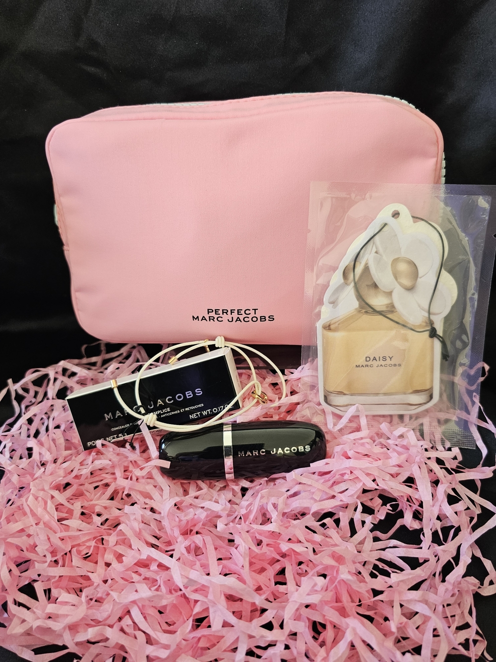 Marc Jacobs Pink 'Perfect' Cosmetic Pouch, Concealer And Bracelet